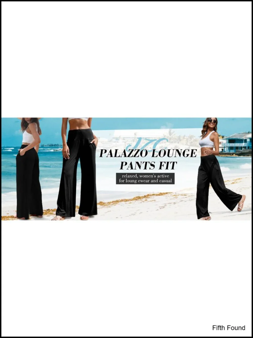 Women's Palazzo Lounge Pants Wide Leg High Waist with Pockets